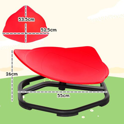 Top view of circular spin base with textured surface for safe seated movement regulation