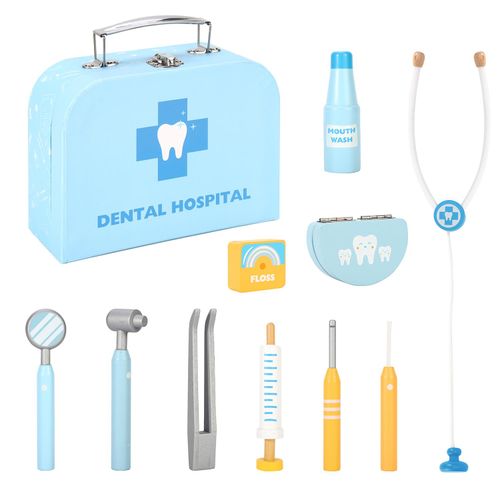 Pretend play dental clinic set with toy tools and accessories for role play and routine building