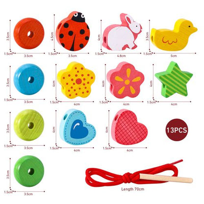 SOKA First Threading Blocks – Fine Motor Lacing Toy Ages 3+