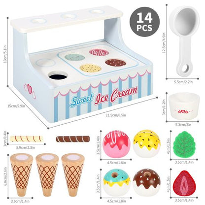 SOKA Mini Ice Cream Shop– Compact Pretend Play Set for Imaginative Role Play