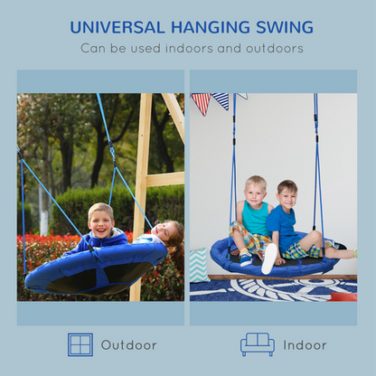 Round Saucer Swing – 100cm Nest-Style Hanging Seat with Adjustable Ropes