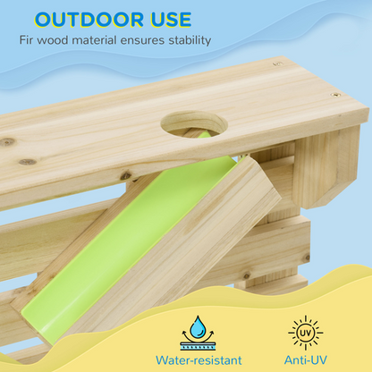 Outsunny Kids Running Water Playset w/ Sink Toys, Water Carts, Tracks