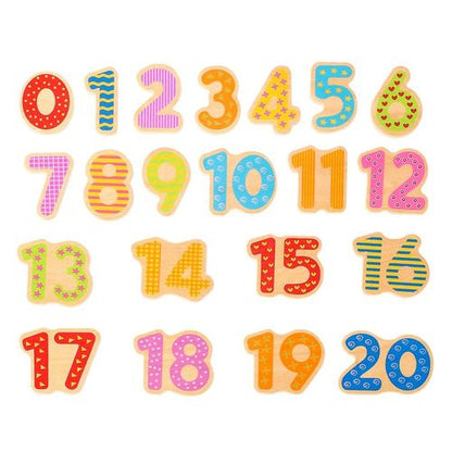 SOKA Wooden Number Board – Early Maths Puzzle with Numbers 1–20