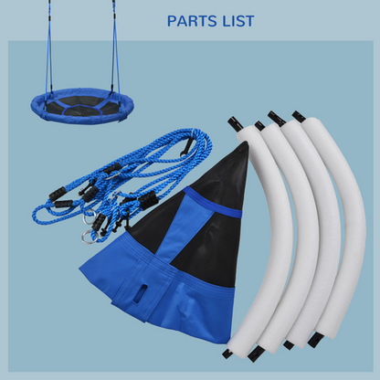 Round Saucer Swing – 100cm Nest-Style Hanging Seat with Adjustable Ropes