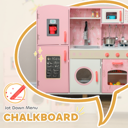 AIYAPLAY Play Kitchen Kids Kitchen Set – Pink